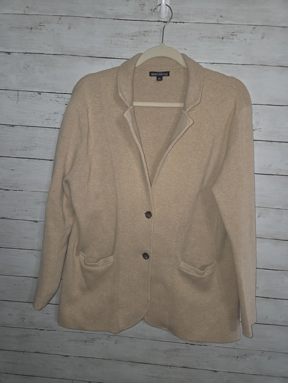 J. Crew Tan Camel Knit One-Button Blazer